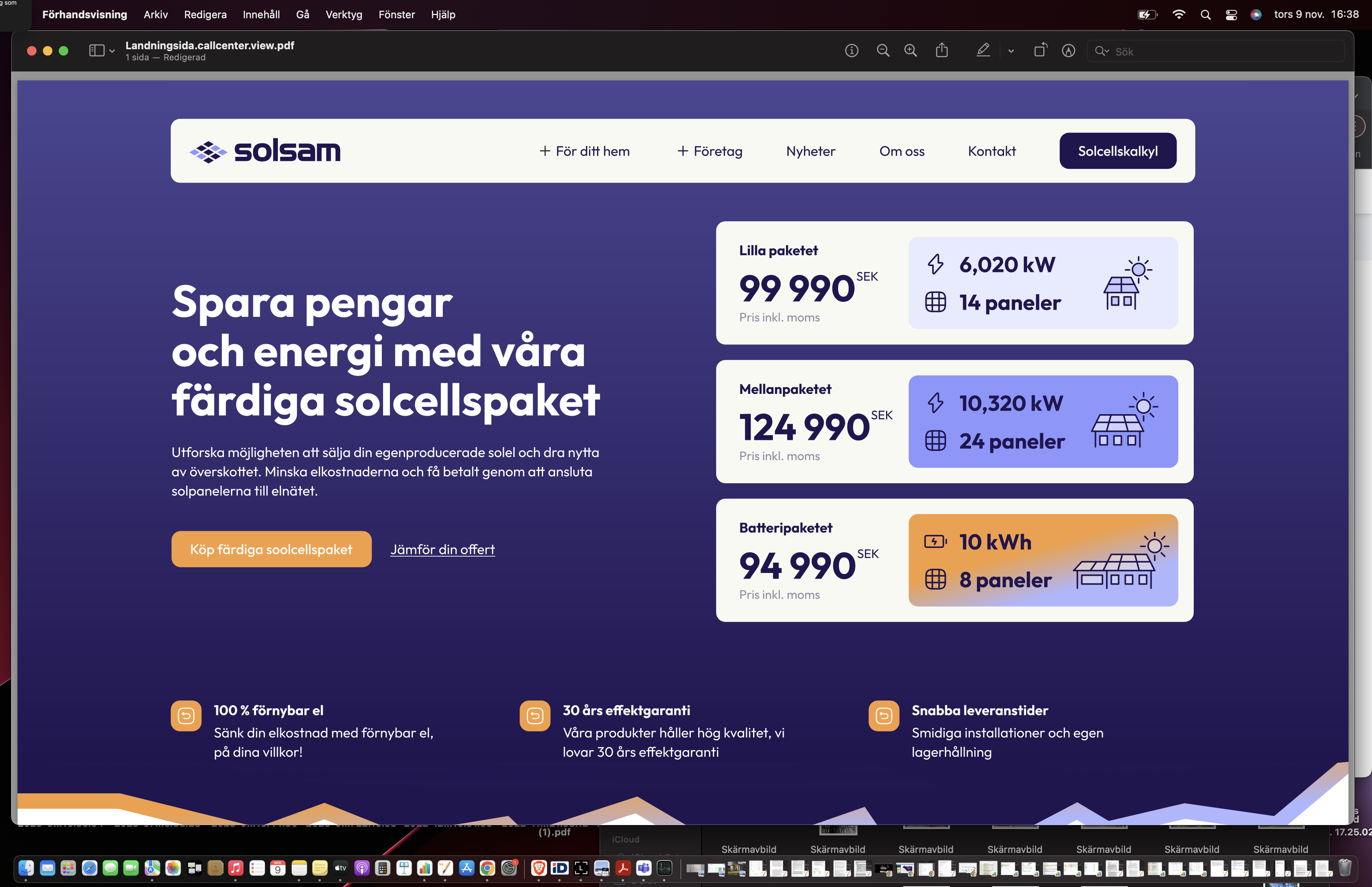 Affärpartner/finansiär/sökes Solenergi företag